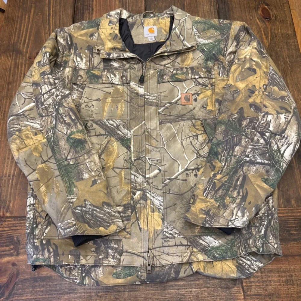 Carhartt Mens Quick Duck Realtree Xtra Camo Thinsulate Jacket 101444 977 Large